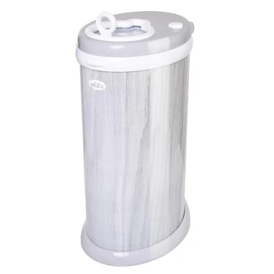 Abbildung von Ubbi Steel Diaper Pail, Odor Locking, No Special Bag Required, Award Winning, Registry Must Have, Woodgrain