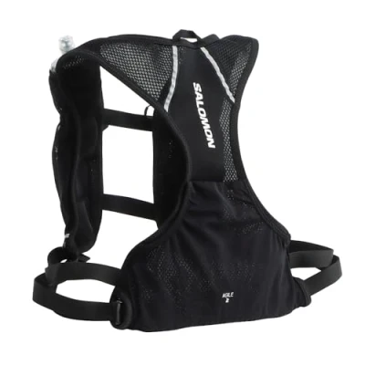 Abbildung von Salomon Agile 2 Unisex Hydrationsweste Trail running Wandern MTB, Platz für das Wichtigste, Reflektierende Details, Bewegungskomfort, Schwarz