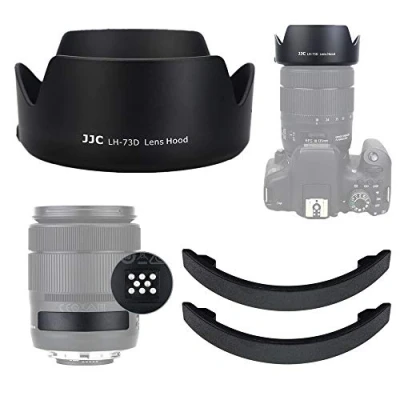 Abbildung von JJC Gegenlichtblende für Canon RF 28 70mm f/2.8 is STM, 24 105mm F4 7.1 EF S 18 135mm f/3.5 5.6 USM Ersetzt EW 73D Kit mit Objektivkontakte Schutz Abdeckkappe