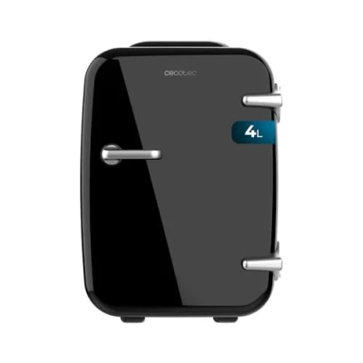 Abbildung von Cecotec Mini Kühlschrank Bolero MiniCooling 4L Havanna Black, Betrieb mit 12V 220V, Kompatibel Auto und Wohnwagen, Kühl Heizfunktion, Temperaturbereich 5 65º, Einfacher Transport.