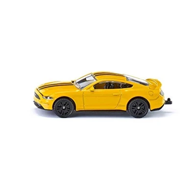 Abbildung von siku 1530, Ford Mustang GT Sportwagen, Metall/Kunststoff, Gelb, Öffenbare Motorhaube, Anhängerkupplung, Spielzeugauto für Kinder