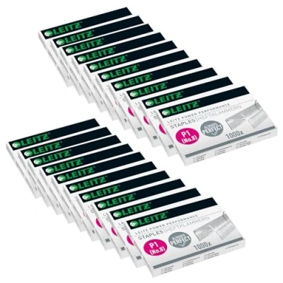 Abbildung von Leitz Heftklammer, No. 8, verzinkt, 20 x 1000 Klammern