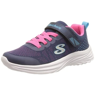Abbildung von Skechers Dreamy Dancer Radiant Rogue Sneaker, Navy &amp; Hot Pink Mesh/Multi Trim, 30 EU