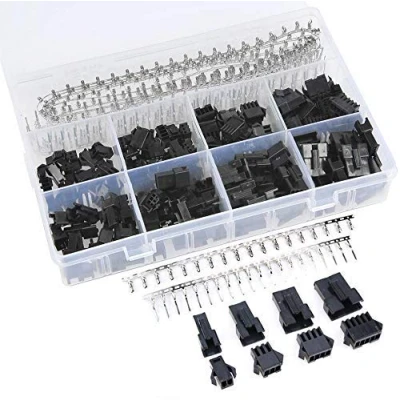 Abbildung von GTIWUNG 560 Stück 2.5mm JST SM Steckverbinder Kit, 2,5mm Pitch 2 3 4 5 Pin Anschluss Männlich und Weiblich Stecker Gehäuse Adapter Sortiment Kit