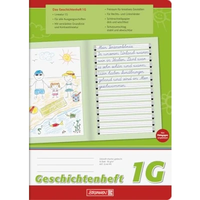 Abbildung von Brunnen 1044991 Geschichtenheft Klasse 1 (A4, 16 Blatt, Lineatur 1G)