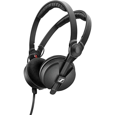 Abbildung von Sennheiser HD 25 SPECIAL EDITION Geschlossener On Ear DJ &amp; Monitoring Kopfhörer Drehbare Kapsel für einseitiges Abhören Exklusive Tragetasche Velours Ohrpolster Enthalten (509271)