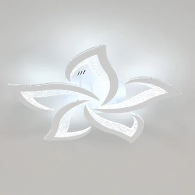 Abbildung von Comely Deckenlampe, LED Deckenleuchte 60W 6750LM, Kaltes Weiß 6500K Moderne Blütenblatt Design für Wohnzimmer Küche Schlafzimmer Esszimmer, Dia 60cm