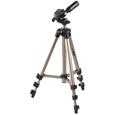 Abbildung von Hama Leichtes Einsteiger Dreibeinstativ mit 3 Wege Kopf, Star 05 106 3D, Champagner, 36.5 106.5 cm