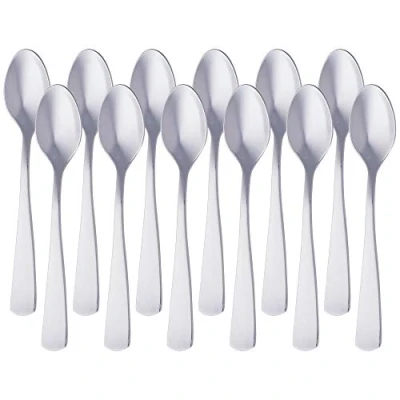 Abbildung von Amazon Basics Kaffeelöffel aus Edelstahl, Gerades Design, 12er Pack, Silber