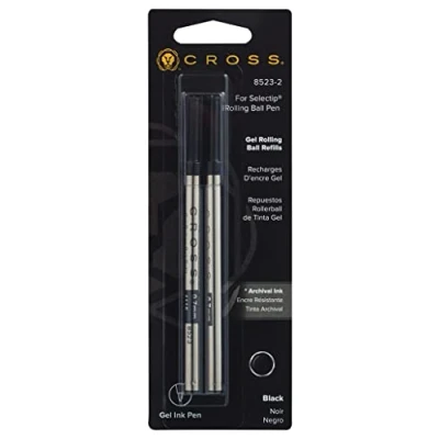 Abbildung von Cross Gel Rollerballmine Selectip (2 Stück im Blister, Strichstärke: 0,7 mm) schwarz