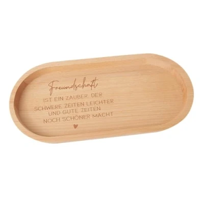 Abbildung von Beste Freundin persönliches Geschenk Tablett mit Gravur Freundschaft Geburtstag Weihnachten Kleine Aufmerksamkeit Holz Deko Freundschaftsgeschenk