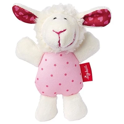 Abbildung von SIGIKID 41189 Rassel Schaf Red Stars Mädchen und Jungen Babyspielzeug empfohlen ab Geburt rosa