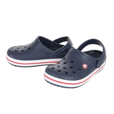 Abbildung von Crocs Crocband Pantolette flach für Kinder, Größe: 32/33, Navy/red Schuhe