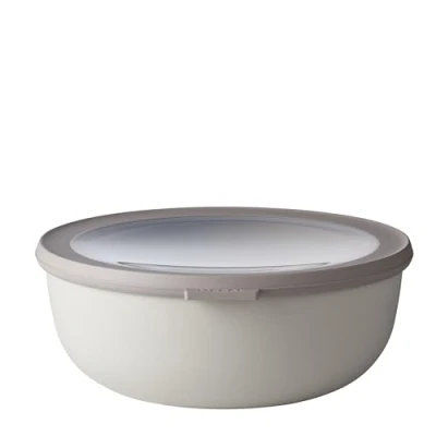 Abbildung von Mepal Multi Bowl Cirqula Round Mikrowellen Geschir Geeignet als Luftdichte Aufbewahrungsbox für den Kühlschrank, Mikrowellengeschirr &amp; Frischhaltedosen 2250 ml Nordic white