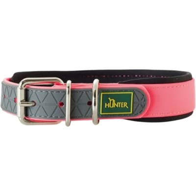 Abbildung von HUNTER CONVENIENCE COMFORT Hundehalsband, Kunststoffmaterial, Neopren, 55 M L, neonpink