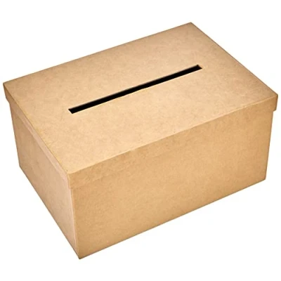 Abbildung von Rayher Geschenkkartenbox mit Schlitz, Pappmaché Kartenbox, FSC Recycled 100%, 30x21x15cm (LxBxH), Briefbox, Geldbox, zum Verzieren, 67202000