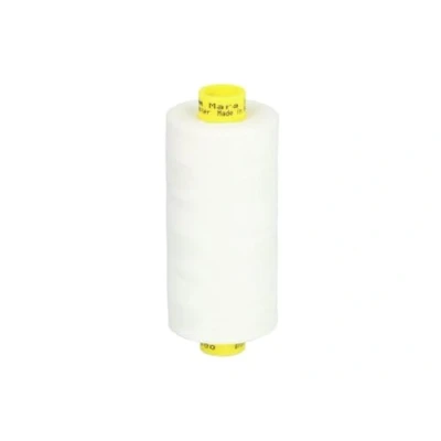 Abbildung von Gütermann GmbH Garn Mara 120 Allesnäher 2er Set Nähgarn Polyester 1000m Nähmaschinengarn UV Beständig (Weiß, 2