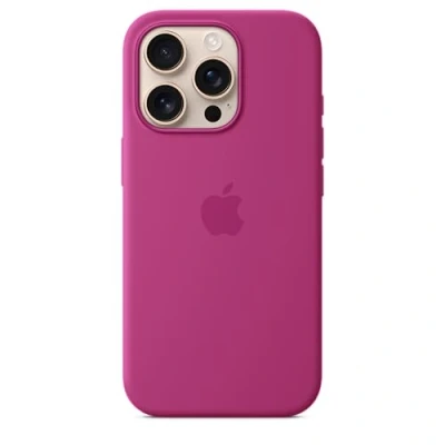 Abbildung von Apple Silikon Back Cover Rosa MagSafe iPhone 16 Pro