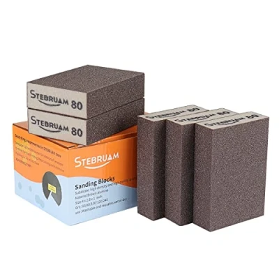 Abbildung von 5 PCS Schleifschwamm,grob/mittel/fein/superfein 80 Körnung Spezifikationen Schleifpads Sortiment für Holz Metall Wandschaum Trockenbau