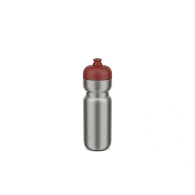 Abbildung von Mepal Edelstahl Trinkflasche Pull Sport Auslaufsicher Mit einer Hand zu halten, öffnen und trinken Leichter Wasserflasche 800 ml Mountain red