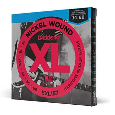 Abbildung von D&#039;Addario Gitarrensaiten E Gitarre Gitarren Saiten EXL157 Baritone Medium, 14 68 1 Stück