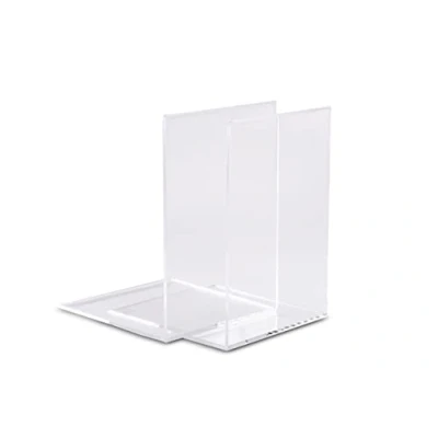 Abbildung von MAUL Buchstütze aus Acryl (2er Pack) 16x15x21cm Bücherhalter, Organzier für Kinder, Bücher, Büro, Regal Bücherstütze im stilvollen Design möbelschonender Buchhalter Glasklar
