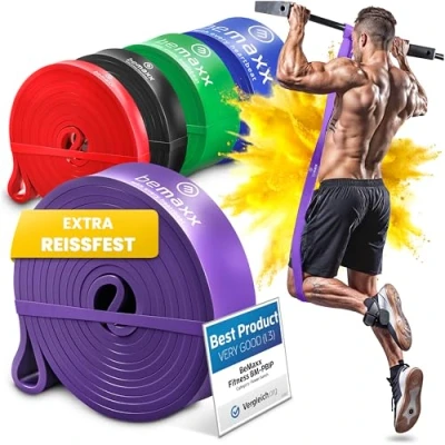 Abbildung von Fitnessband Pull Up Resistance Band, Klimmzughilfe + Trainings eBook DAS Klimmzug Widerstandsband Home Gym Equipment: Sportband Pullup Dip Bar Klimmzugband, Calisthenics Bodybuilding Trainingsband