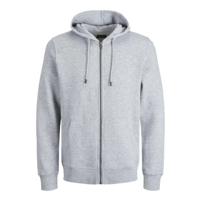 Abbildung von Jack &amp; Jones Herren Jjebradley Zip Hood Noos Pls Sweatshirt Jacke, Hellgrau, 4XL Große Größen EU