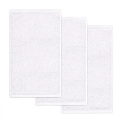 Abbildung von möve Superwuschel Gästetuch 30 x 50 cm aus 100% Baumwolle, snow 3er Set