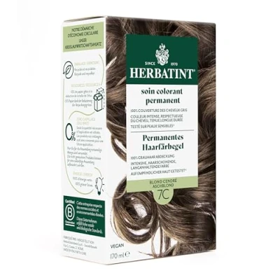 Abbildung von Herbatint Permanentes Haarfärbegel 7C Aschblond 170 ml I Ohne Ammoniak, optimale Grauhaarabdeckung Auf empfindlicher Haut getestet, mit 8 Pflanzenextrakten