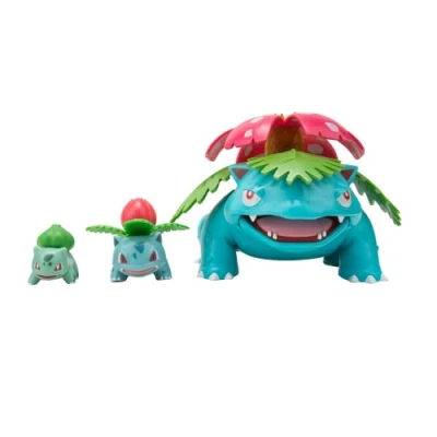 Abbildung von Pokémon PKW2775 Select Evolution 3er Pack 2 Bulbasauren, 3 Ivysaurier und 30,5 cm Venusaur Kampffiguren, Mehrfarbig