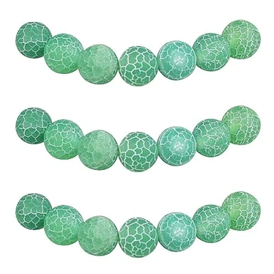 Abbildung von MJDCB Perlen zum Auffädeln 6mm 60 stück Grüner Drachenader Achat Halbedelsteine mit Loch Natürliche Lose Runde Steinperlen für Herstellung Schmuck Armbänder Halsketten