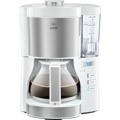 Abbildung von Melitta Look Timer Filterkaffeemaschine Funktion Tropfstopp 10 Tassen Weiß (1025 07)