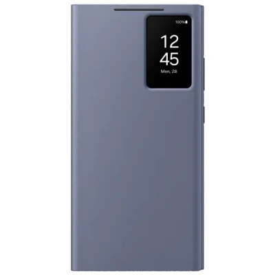 Abbildung von Samsung Smart View PC Book Hülle Lila Galaxy S24 Ultra