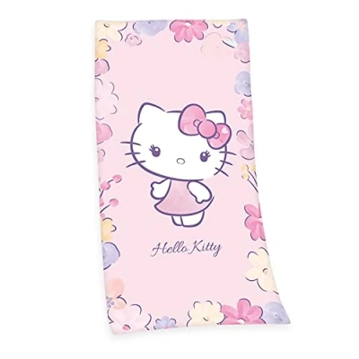 Abbildung von Herding Hello Kitty Velourstuch, 75 x 150 cm, 100% Baumwolle/Velours