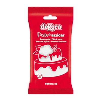 Abbildung von Dekora Kuchendeko Fondant Weiß Tortenfondant Zuckerpaste für Torten und Cupcakes Rollfondant die Herstellung aller Arten von Dekorationen Einfaches Formen 250 g