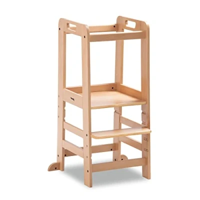 Abbildung von Hauck Lernturm Learn N Explore, FSC® Zertifiziertes Buchenholz, Höhenverstellbar, Stabil Robust, Montessori ab 1 Jahr für Küche Tisch Bad (Natural)