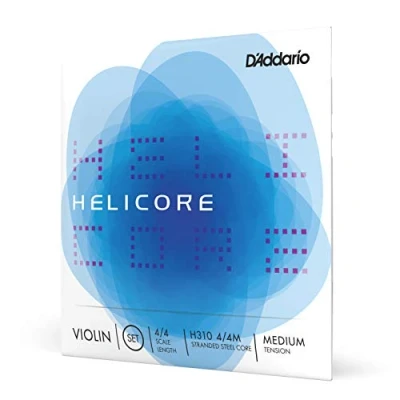 Abbildung von D&#039;Addario Helicore Geigensaiten Violine Saiten Geige 4/4 Violinen Saitensatz, 4/4, mittlere Spannung